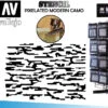 VALLEJO STENCIL STCAM004 PIXELATED MODERN CAMO -Jouet Modèle Boutique 72627