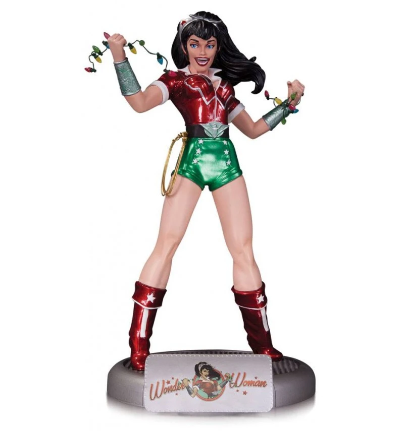DC COMICS BOMBSHELLS STATUETTE HOLIDAY WONDER WOMAN 27 CM