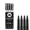MOLOTOW BLACKLINER ETUI SET 1 4PCS -Jouet Modèle Boutique feutres fins noirs molotow blackliner set 1 2
