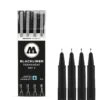 MOLOTOW BLACLINER ETUI SET 2 4PCS -Jouet Modèle Boutique feutres fins noirs molotow blackliner set 2 ok