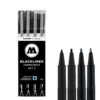MOLOTOW BLACKLINER ETUI SET 3 4PCS -Jouet Modèle Boutique feutres fins noirs molotow blackliner set 3