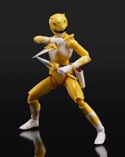 FLAME TOYS Power Rangers Figurine Furai Model Plastic Model Kit Yellow Ranger 13 Cm