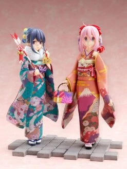 Furyu Duo Laid-Back Camp Statuette PVC 1/7 Nadeshiko Kagamihara Et Rin Shima Furisode Ver. 21 Cm -Jouet Modèle Boutique x fryu95230 j