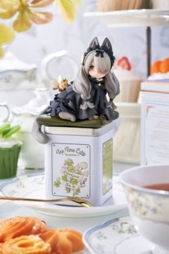 RIBOSE Decorated Life Collection Statuette PVC Tea Time Cats British Shorthair 18 Cm -Jouet Modèle Boutique x rbs19010 e