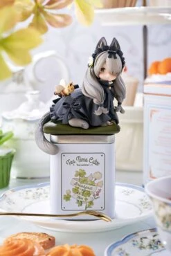 RIBOSE Decorated Life Collection Statuette PVC Tea Time Cats British Shorthair 18 Cm -Jouet Modèle Boutique x rbs19010 f